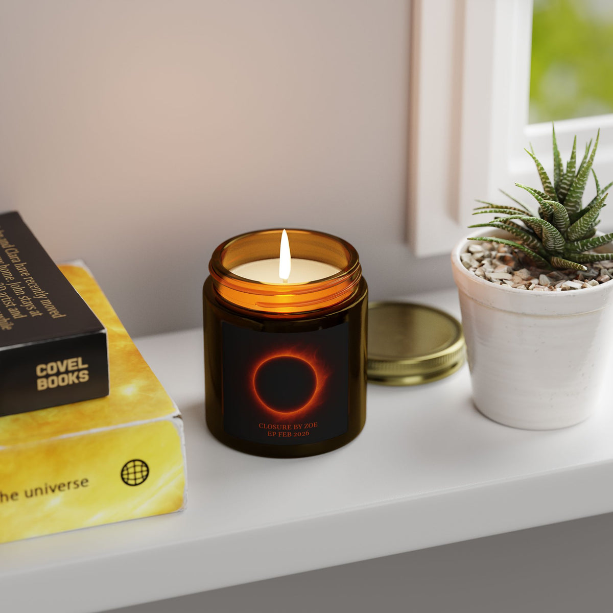 Solar Eclipse Scented Candle — Coconut Apricot Wax (4oz/9oz)