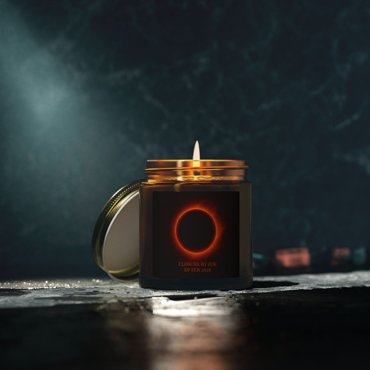 Solar Eclipse Scented Candle — Coconut Apricot Wax (4oz/9oz)